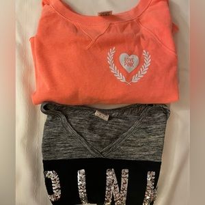 PINK Victoria Secret (2) long sleeve tops